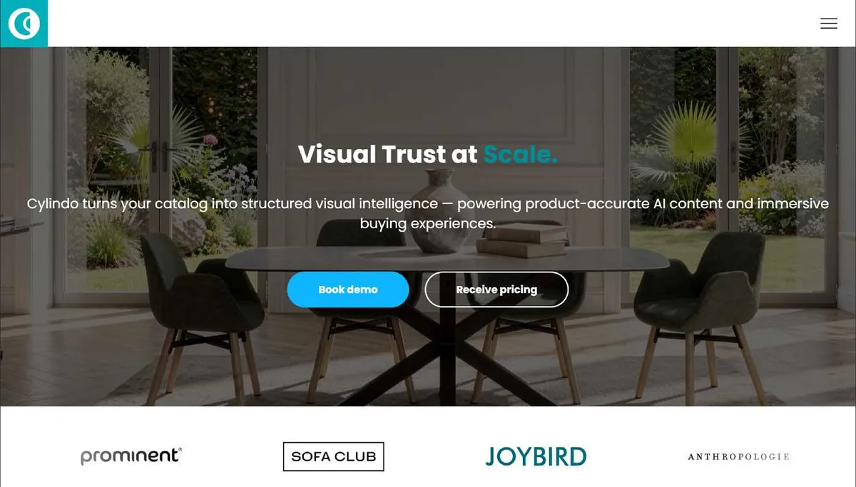Cylindo homepage