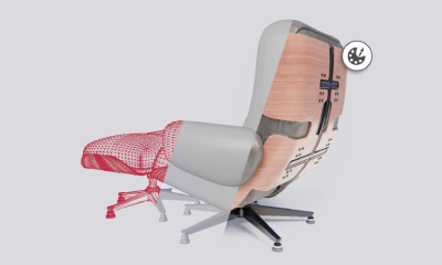 One product model shown across three stages — wireframe mesh, gray shaded surface, and final textured render